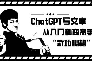 如何利用ChatGPT写文章，从入门秒变高手的“武功秘籍”