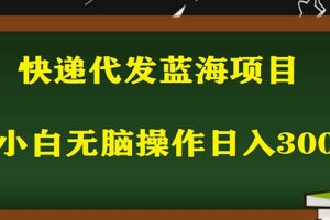 2023最新蓝海快递代发项目，小白零成本照抄也能日入300+