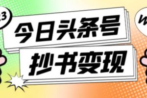 2023最新头条号软件自动抄书变现玩法，单号一天100+（软件+教程+玩法）