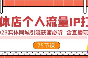 实体店个人流量IP打造 2023实体同城引流获客必听 含直播玩法（75节完整版）