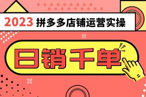 2023拼多多运营实操，每天30分钟日销1000＋，爆款选品技巧大全（10节课）