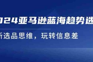 2024亚马逊蓝海趋势选法，全新选品思维，玩转信息差