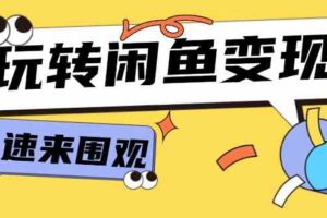 从0到1系统玩转闲鱼变现，教你核心选品思维，提升产品曝光及转化率（15节）