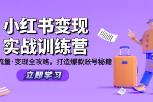 小红书变现实战训练营：定位·流量·变现全攻略，打造爆款账号秘籍