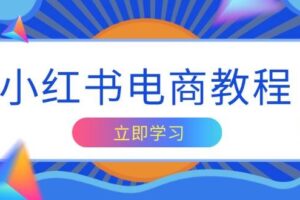 小红书电商教程，掌握帐号定位与内容创作技巧，打造爆款，实现商业变现