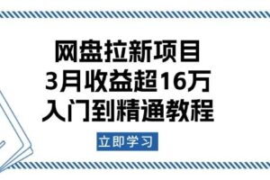 网盘拉新项目：3月收益超16万，入门到精通教程